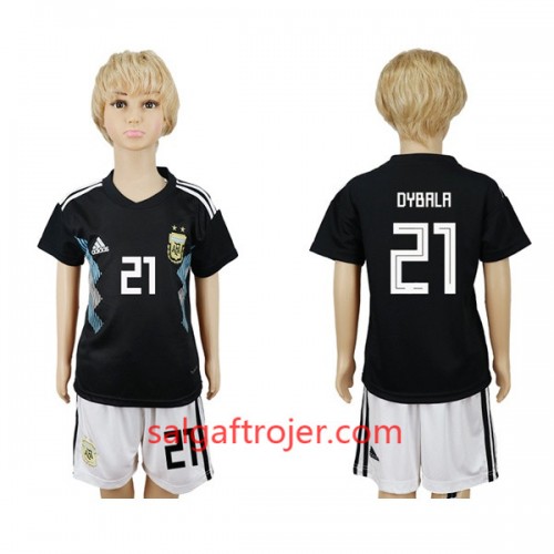 Argentina Fodboldtrøjer Dybala 21 Børn Udebanesæt VM 2018 Argentina Fodboldtrøjer Dybala 21 Børn Udebanesæt VM 2018